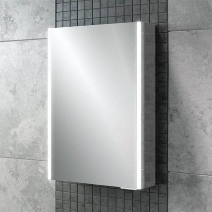 Close up product image of the HIB Xenon 500mm LED Mirror Cabinet